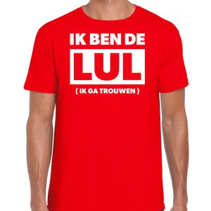 Vrijgezellen feest t-shirt voor heren - ik ben de lul - rood - bachelor party/bruiloft