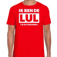 Vrijgezellen feest t-shirt voor heren - ik ben de lul - rood - bachelor party/bruiloft - thumbnail