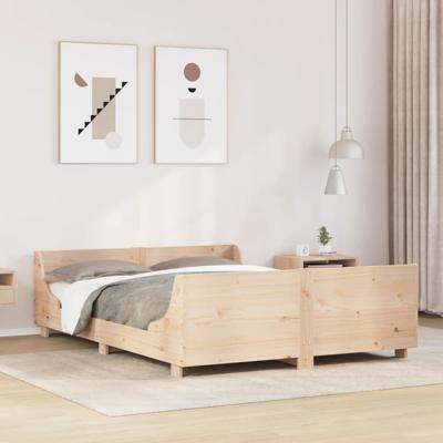 Bedframe zonder matras massief grenenhout 120x190 cm