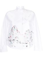 SHIATZY CHEN veste Renascent Collection à fleurs - Blanc