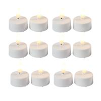 Countryfield LED theelichtjes/waxinelichtjes - 12x st - wit - met timer - warm wit
