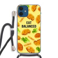 Eat Balanced: iPhone 12 Transparant Hoesje met koord Eat Balanced: iPhone 12 Transparant Hoesje met koord