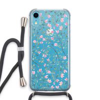 Sierlijke bloemen: iPhone XR Transparant Hoesje met koord