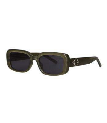 Spectrum zonnebril trendy rechhoek groen smoke glas dames