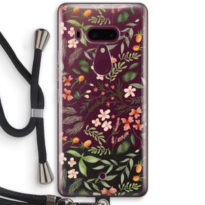 Sweet little flowers: HTC U12+ Transparant Hoesje met koord