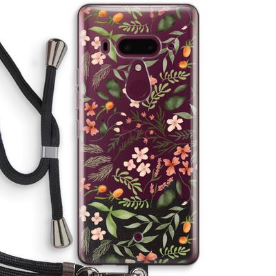 Sweet little flowers: HTC U12+ Transparant Hoesje met koord