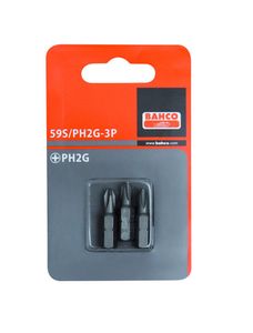 Bahco 3xbits ph2g 25mm 1/4" standard | 59S/PH2G-3P