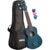 Cascha HH 2266L Premium Mahogany linkshandige sopraan ukelele set blauw