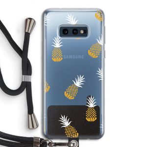 Ananasjes: Samsung Galaxy S10e Transparant Hoesje met koord