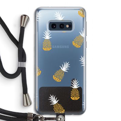 Ananasjes: Samsung Galaxy S10e Transparant Hoesje met koord