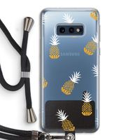 Ananasjes: Samsung Galaxy S10e Transparant Hoesje met koord