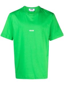 MSGM t-shirt en coton à logo imprimé - Vert