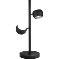 LED Tafellamp - Musterring Cannon - 2 Lichtpunten van 5 Watt - Dimbaar - Aanpasbare Lichtkleur - Geheugenfunctie - Up-and-down Verlichting - Mat Zwart - Metaal