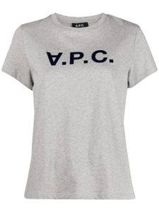 A.P.C. t-shirt à logo imprimé - Gris