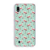 Flamingoprint groen: Samsung Galaxy A10 Transparant Hoesje Flamingoprint groen: Samsung Galaxy A10 Transparant Hoesje