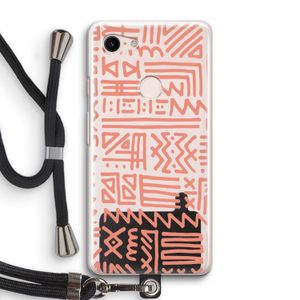 Marrakech Pink: Pixel 3 Transparant Hoesje met koord