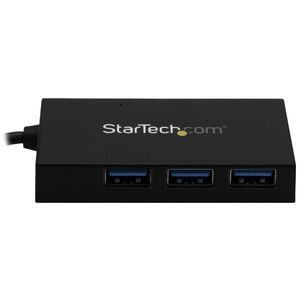 StarTech.com HB30A3A1CSFS interface hub USB 3.2 Gen 1 (3.1 Gen 1) Type-A 5000 Mbit/s Zwart