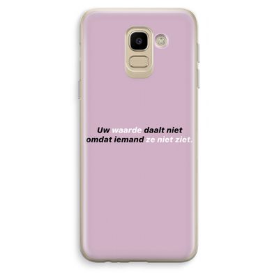 uw waarde daalt niet: Samsung Galaxy J6 (2018) Transparant Hoesje