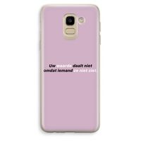 uw waarde daalt niet: Samsung Galaxy J6 (2018) Transparant Hoesje