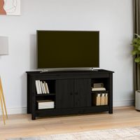 Tv-meubel 103x36,5x52 cm massief grenenhout zwart