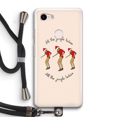 Jingle Ladies: Pixel 3 Transparant Hoesje met koord
