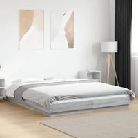 Bedframe met LED-verlichting grijs sonoma eiken 150x200 cm