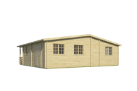 Blokhut - Tuinhuis Fuerteventura | 70 mm | honinggeel geïmpregneerd