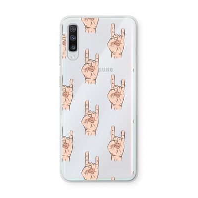 Rock: Samsung Galaxy A70 Transparant Hoesje
