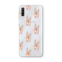 Rock: Samsung Galaxy A70 Transparant Hoesje