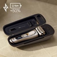 Braun PowerCase Travel Shaver oplaadetui, zilver, compatibel met Series 9 en Series 8 elektrische scheerapparaten - thumbnail