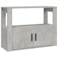 vidaXL Dressoir 80x30x60 cm bewerkt hout betongrijs - thumbnail