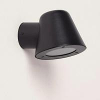 Buitenlamp zwart RVS downlighter &apos;Alera&apos; glas gu10