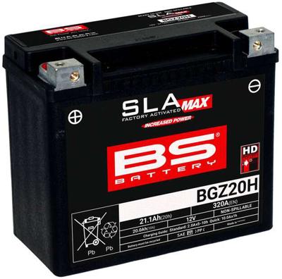 BS BATTERY Batterij gesloten onderhoudsvrij, Batterijen voor motor & scooter, BGZ20H SLA Max HD