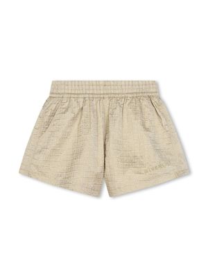 Givenchy Kids short en coton à effet métallisé