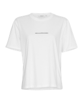 Msch Copenhagen Mschterina Organic Small Logo Tee 17595 T-shirt Korte Mouw B White Black