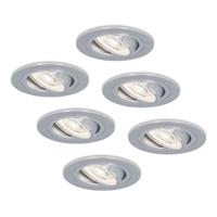 Set van 6 Chandler LED inbouwspots - 3,8W 270lm - GU10 LED Module - 6000K daglicht wit - Dimbaar - Kantelbaar - IP20 voor binnen - RVS