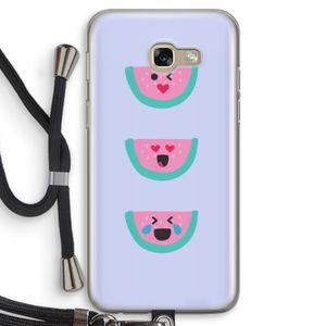 Smiley watermeloen: Samsung Galaxy A5 (2017) Transparant Hoesje met koord
