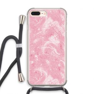 Abstract Painting Pink: iPhone 8 Plus Transparant Hoesje met koord