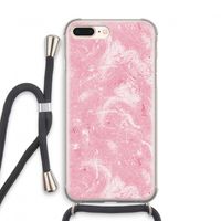Abstract Painting Pink: iPhone 8 Plus Transparant Hoesje met koord