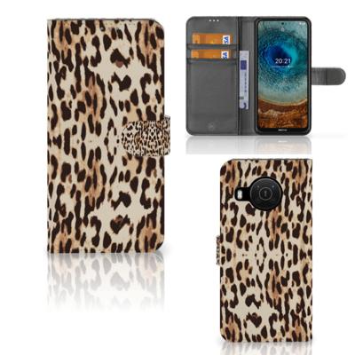 Nokia X10 | Nokia X20 | Telefoonhoesje | Met pasjeshouder | Leopard