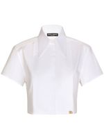 Dolce & Gabbana chemise crop à logo DG - Blanc