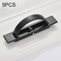 5 stuks 4206-85 tatami verborgen ingesloten roterende Flip cover knop (zwart)