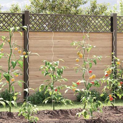 Spiraalvormige plantensteunen 5 pcs Zilver 150 cm