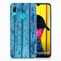 Huawei P Smart 2019 | Bumper Hoesje | Wood Blue Huawei P Smart 2019 | Bumper Hoesje | Wood Blue