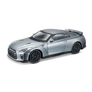 Modelauto Nissan GT-R 2017 grijs schaal 1:43/11 x 4 x 3 cm   -