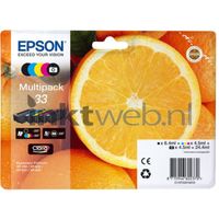 Epson Oranges 33 CMYK/PHBK 5-pack inktcartridge 1 stuk(s) Origineel Normaal rendement Zwart, Cyaan, Magenta, Foto zwart, Geel - thumbnail