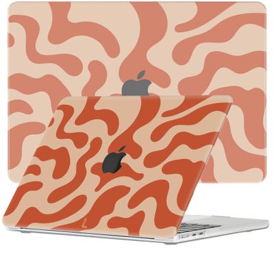 Lunso MacBook Air 13 inch (2022-2025) cover hoes - case - Orange Fever
