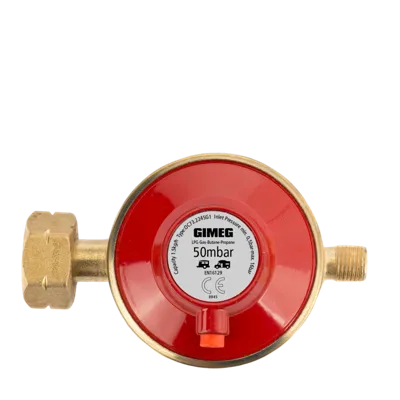 Gimeg Universele Gasregelaar Afblaas 1/4 Inch Links 50Mbar