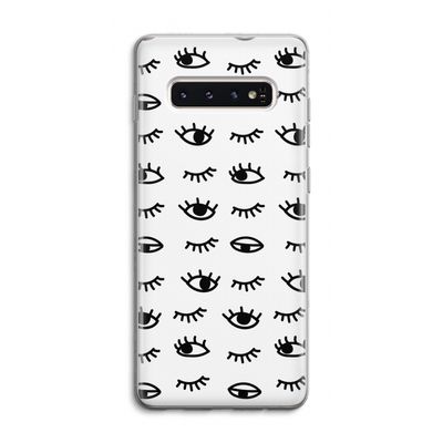 Eye pattern #2: Samsung Galaxy S10 4G Transparant Hoesje