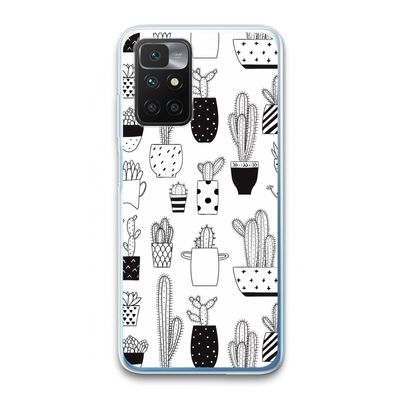 Cactusmotief: Xiaomi Redmi 10 Transparant Hoesje